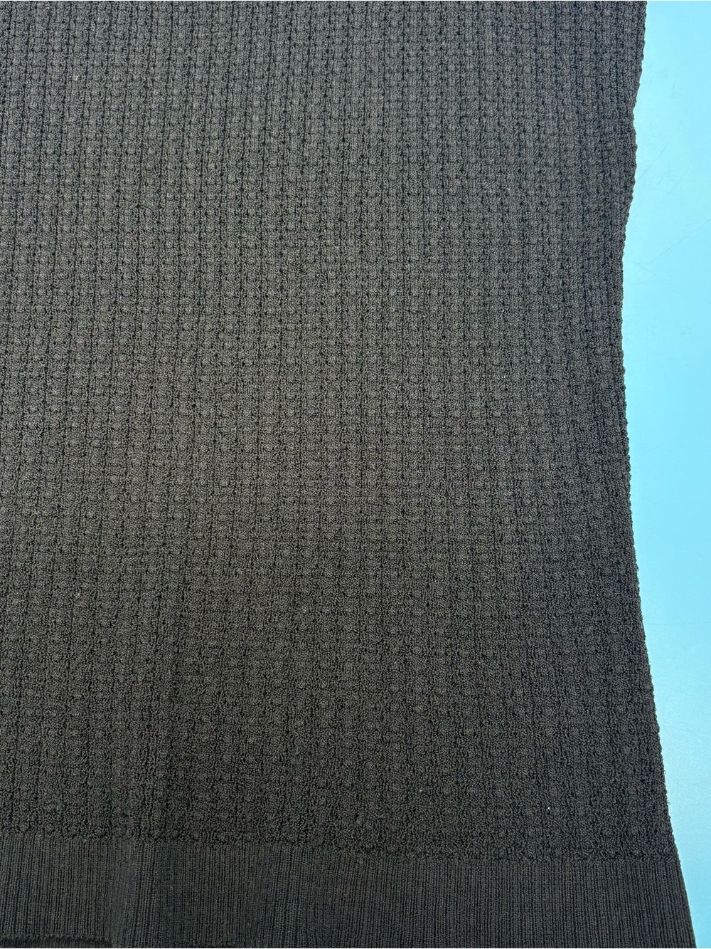 Kate Hill Black Ribbed Knit Sleeveless Sweater Tank with White Trim Size Small - Picture 6 of 6